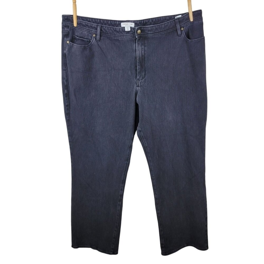 Coldwater Creek Black Jeans Plus 22W 44x29 Denim Stretch pants 22 Womens